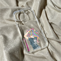 Personalized Rock Soul Colorful Hair Clear Case