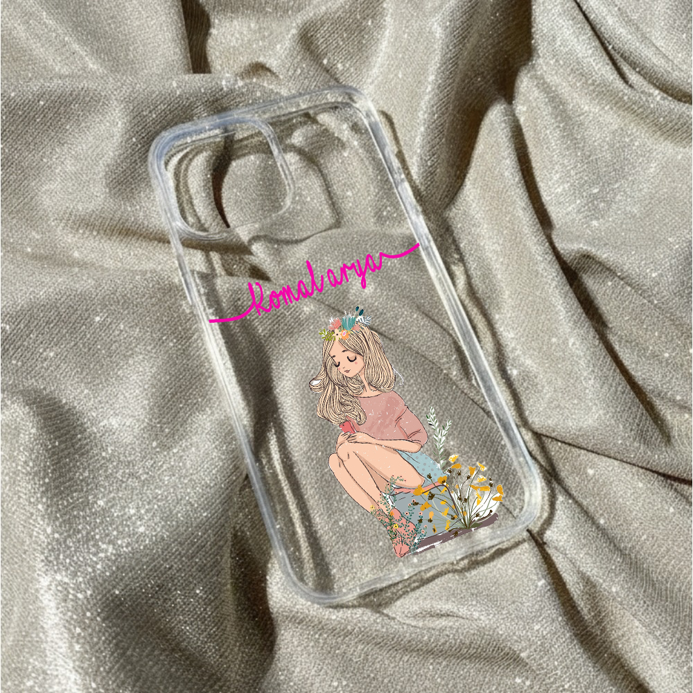 Personalized Floral Crown Aesthetic Clear Case