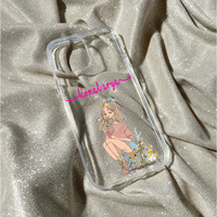 Personalized Floral Crown Aesthetic Clear Case