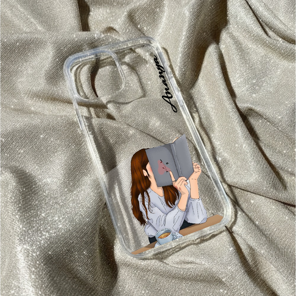 Personalized Book & Coffee Aesthetic Clear Case