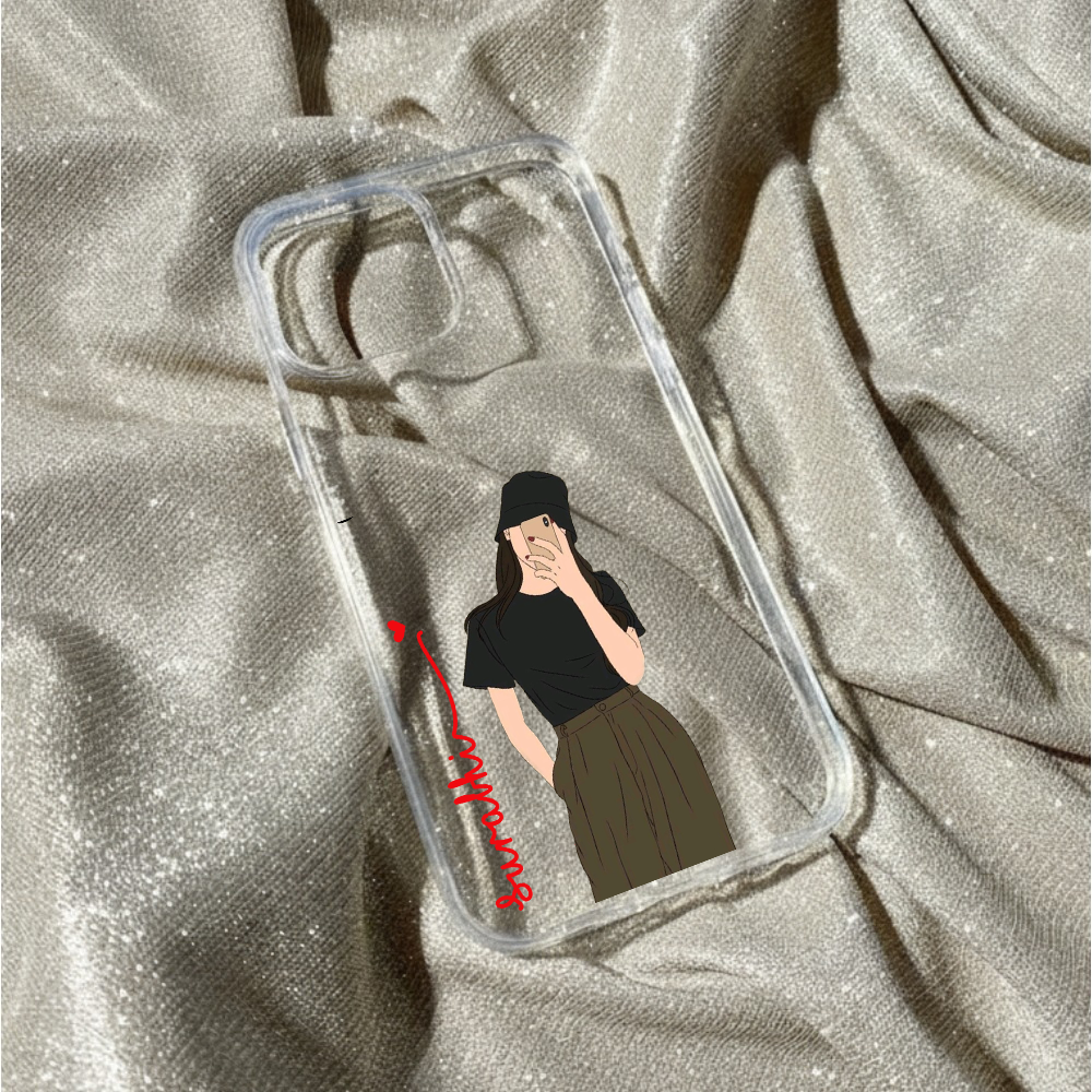 Personalized Bucket Hat Girl Clear Case