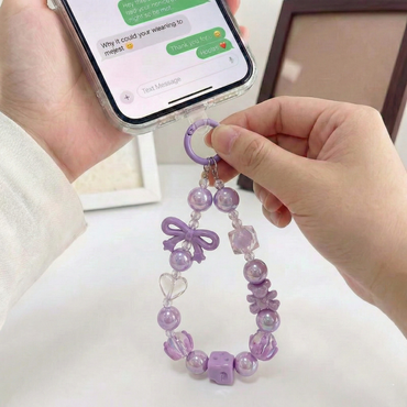 Lavender Dream Pearl & Bow Phone Charm